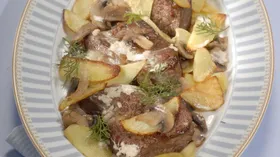Рецепты с алкоголем, говядиной и шампиньонами