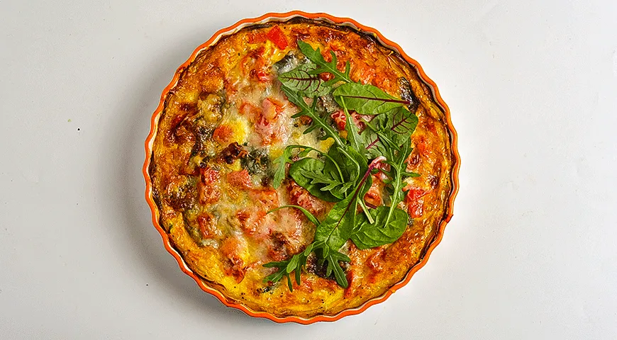 Киш с картофельной корочкой