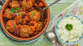 Рецепты с мясом, рисом и бобами