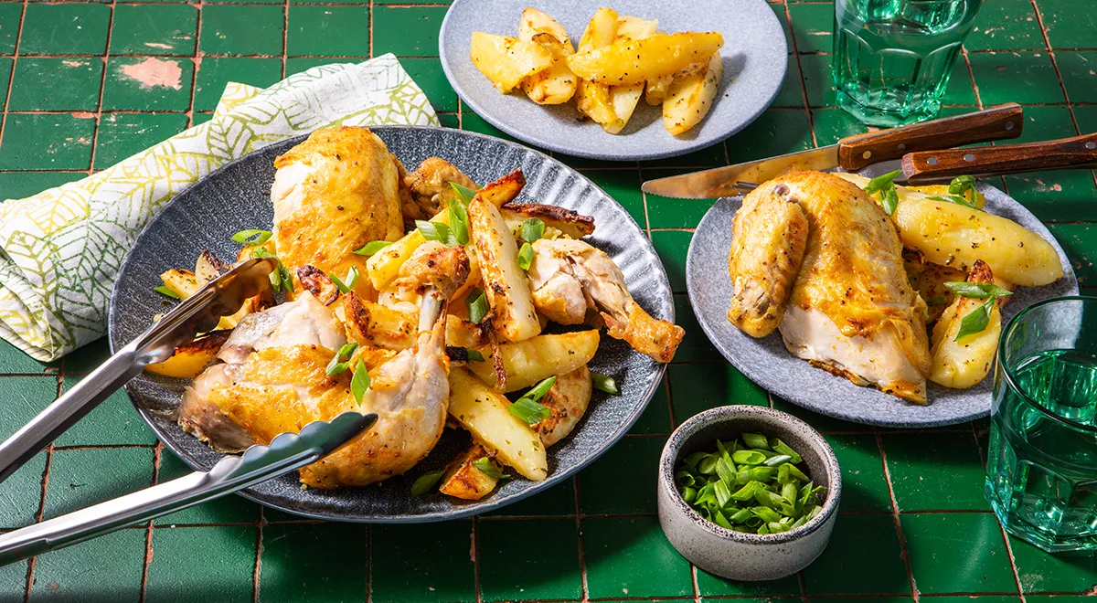 Курица на банке с картошкой в духовке