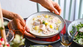 Рецепты с мукой пшеничной, молоком и лососем