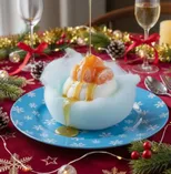 Мандариновые дольки в сладких облаках