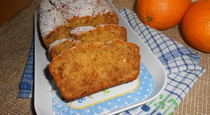 Рецепт постного кекса с апельсинами