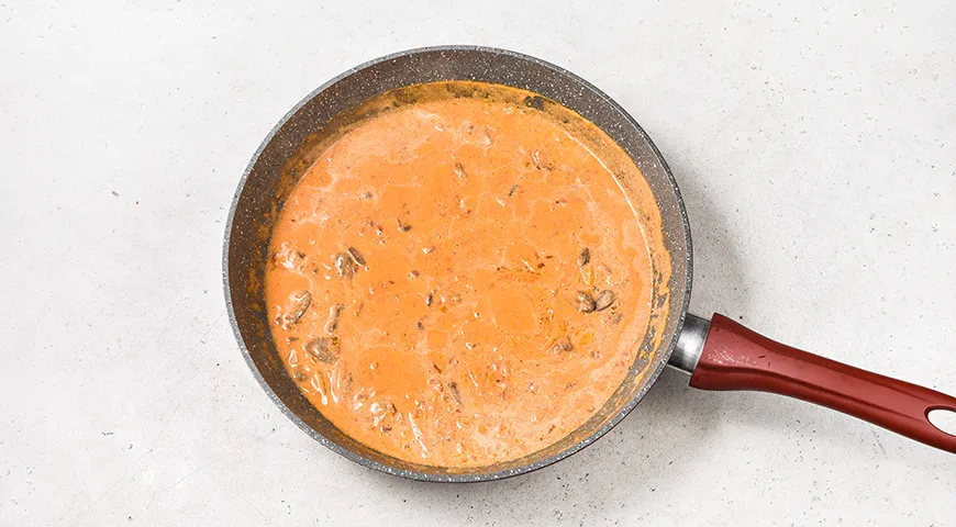 Гуляш из куриных сердечек