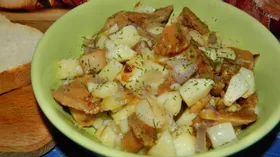 Жареные грибы с картофелем