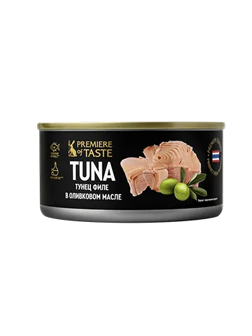 Филе тунца Premiere of taste в оливковом масле 185г