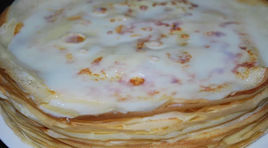 Торт из блинчиков со сгущенкой