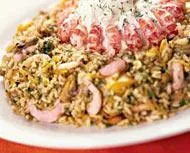 Кольцо из риса с морепродуктами