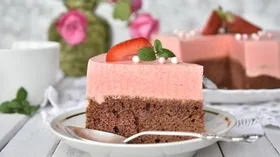 Постный ягодный торт- суфле