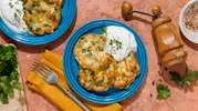 Оладьи на кефире с зеленым луком и яйцом