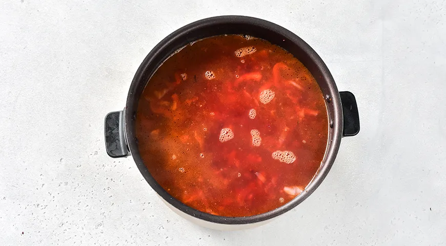 Борщ с курицей в мультиварке