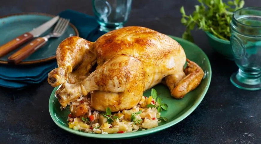 Фаршированная курица по-карибски