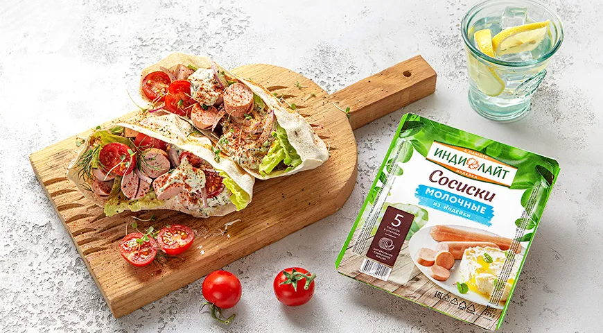 Гирос с сосисками