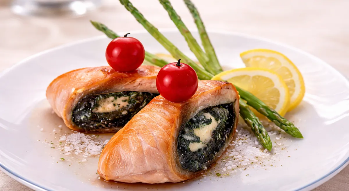 Семга на гриле с имбирем, перцем и лаймом