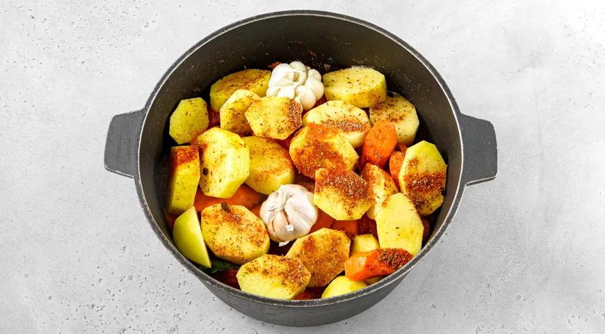 Басма из баранины в казане