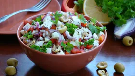 Рецепты с маслом растительным, сыром Фета и оливками