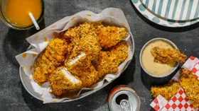 Куриные стрипсы в духовке и соус к ним