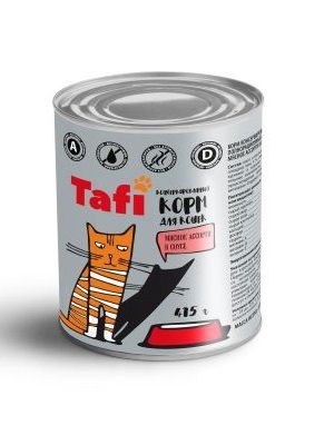 TAFI/TOM CAT Корм для кошек, мясное ассорти 415 г