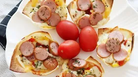 Пицца в стаканчиках из тортильи