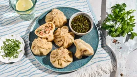 Хинкали с креветками