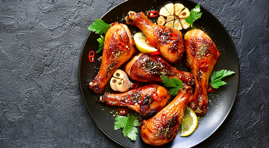 Жареные острые куриные ножки