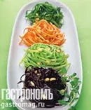 Цветные спагетти из овощей