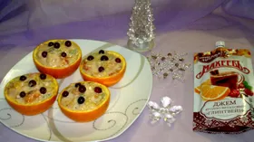 Фруктовый салат в апельсиновых корзиночках с Махеевъ