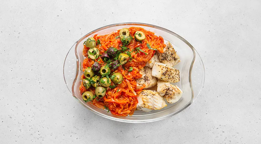 Жареное филе трески под маринадом