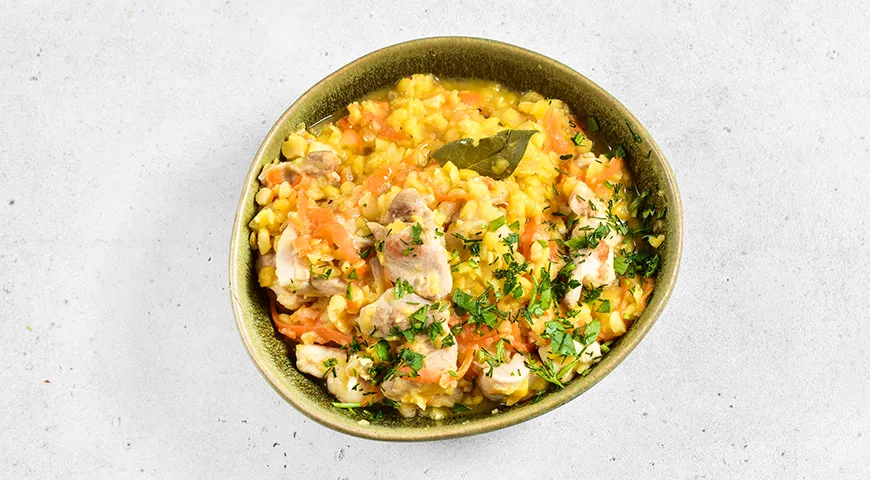 Гороховая каша с курицей