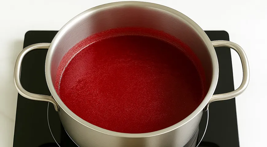 Желе-пятиминутка из красной смородины