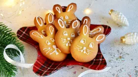 Новогоднее печенье Кролики