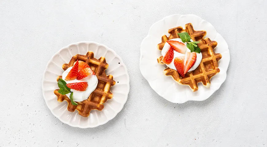 Мягкие венские вафли на молоке