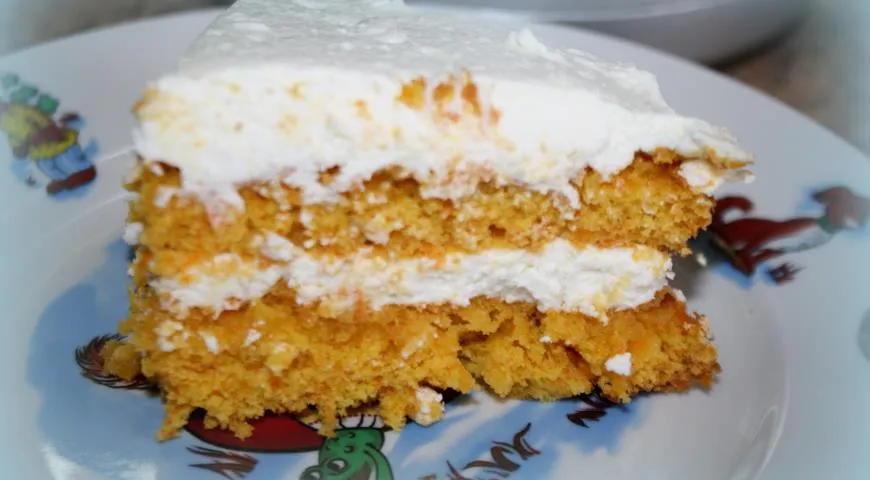 Рецепт морковного торта с творожным кремом