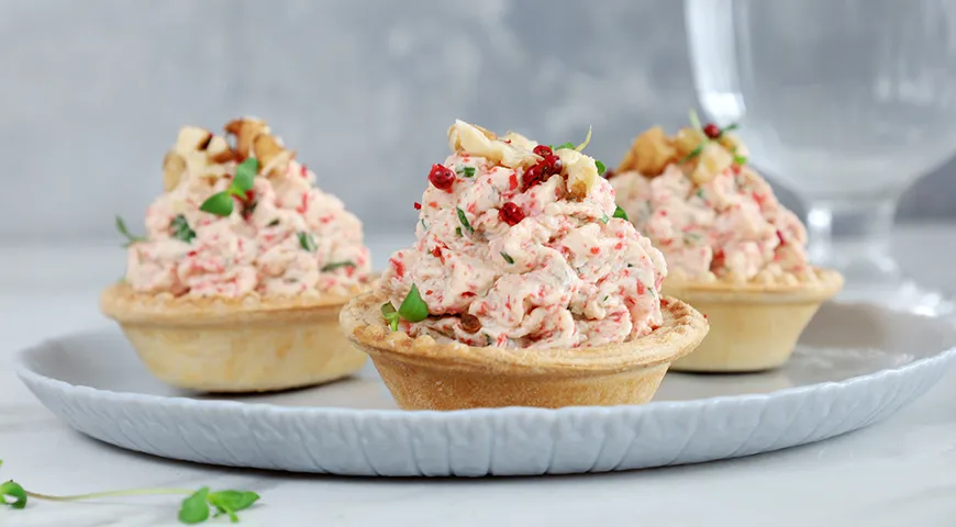 Праздничные тарталетки с несладкой начинкой — читать на Gastronom.ru
