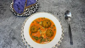 Тыквенный суп с ньокками в виде тыковок