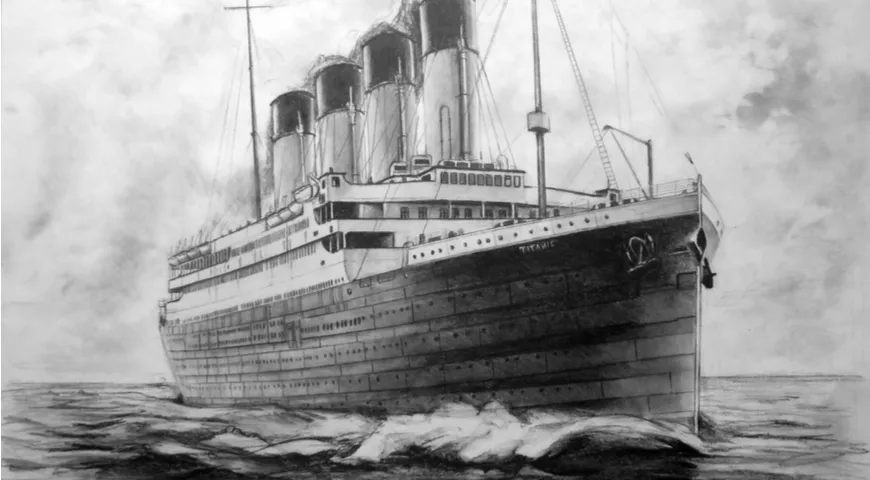 «Титаник», рисунок карандашом