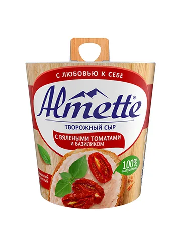 ALMETTE Сыр творож вял томат/базил 60% 150г пл/ст