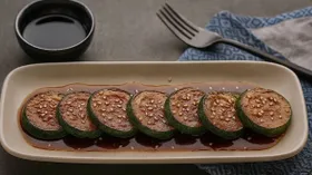 Кабачки в соевом соусе на сковороде