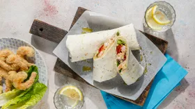 Цезарь-ролл с креветками