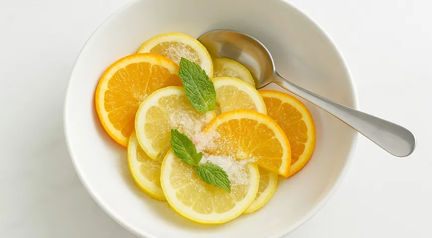 Лимонад из апельсинов, лимона и мяты