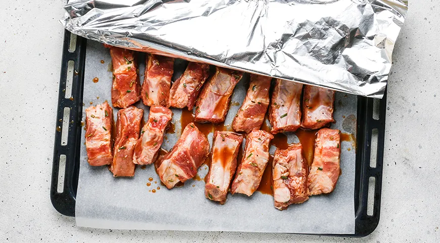 Свиные ребра в пиве