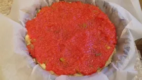 Ревеневый пирог с кокосовой стружкой
