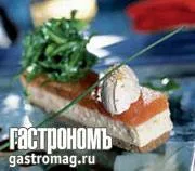 Заливное из стерляди на ржаном бисквите