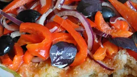 Рецепты с маслом оливковым, оливками и сладким перцем