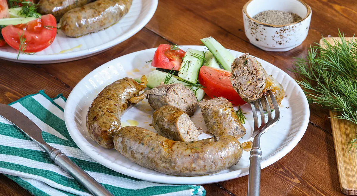 Свиные купаты в духовке