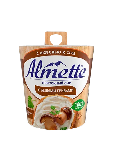 ALMETTE Сыр творож бел грибы 60% 150г