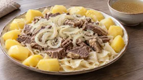 Бешбармак по-казахски с кониной
