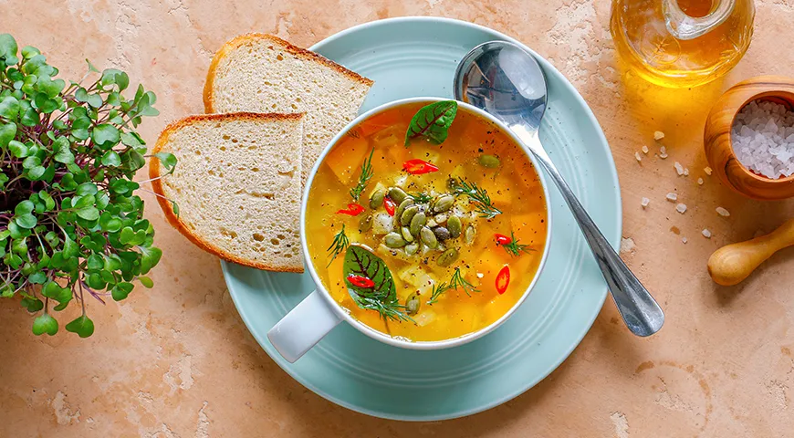 Суп из тыквы и сельдерея, главная