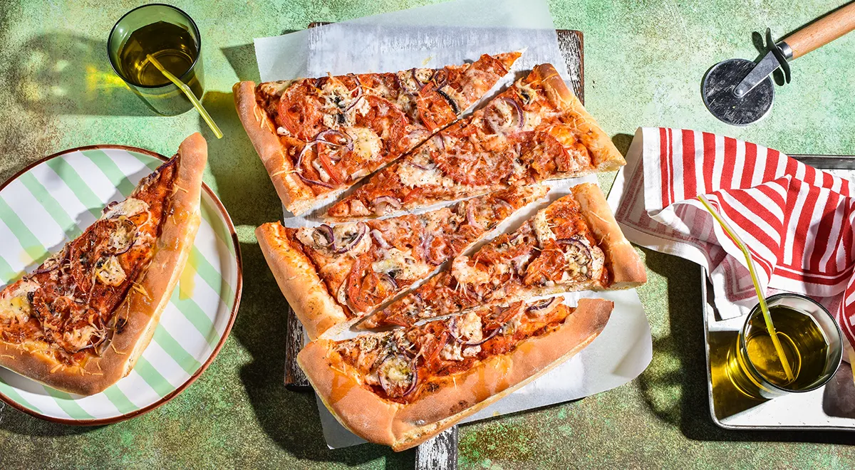 Рецепт пиццы с курицей и грибами