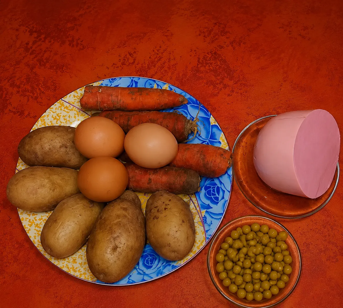 Готовим оливье с молодым горошком